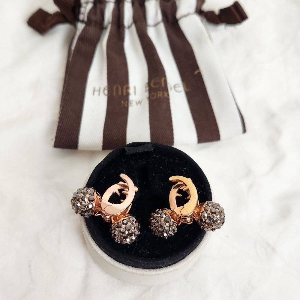 Rose Gold Marcasite Hair Clips Henri Bendel